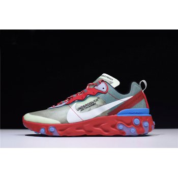 Undercover x Nike React Element 87 Red Green/Blue AQ1813-339 Shoes